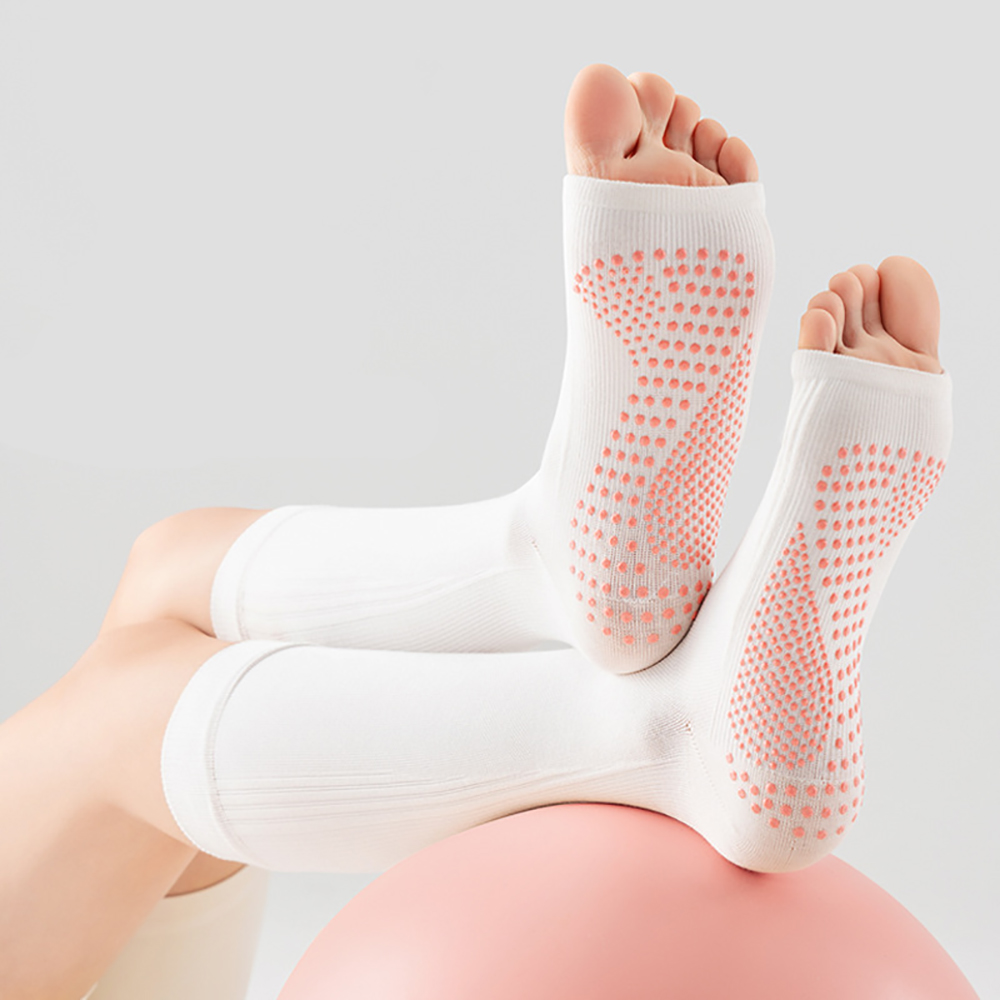 Yoga Mat - جوارب يوغا احترافية مفتوحة الأصابع للنساء،